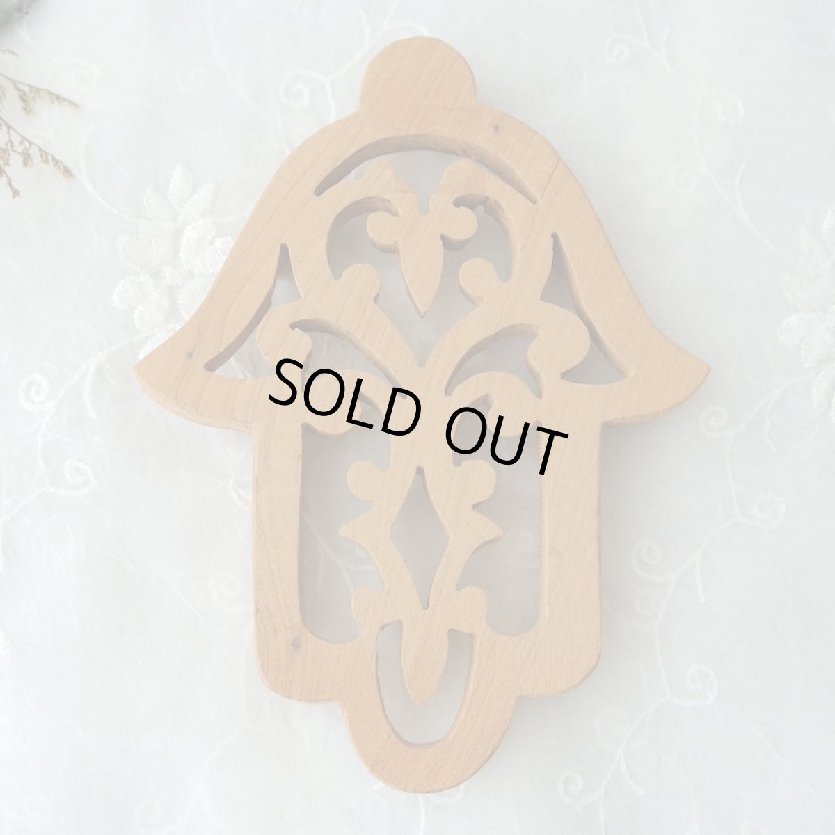 画像1: 木製ファティマの手トレーA　ソープディッシュ　魔除け　お守り (1)