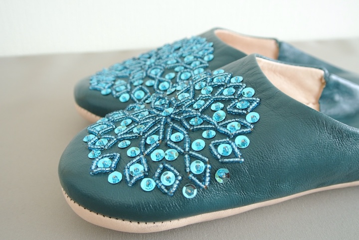 バブーシュグレイッシュグリーン&times;ブルー