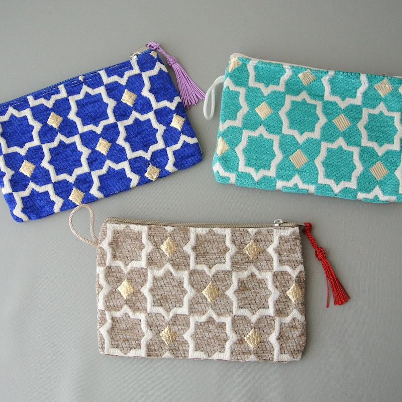 モロッコ布ポーチを入荷しました♪