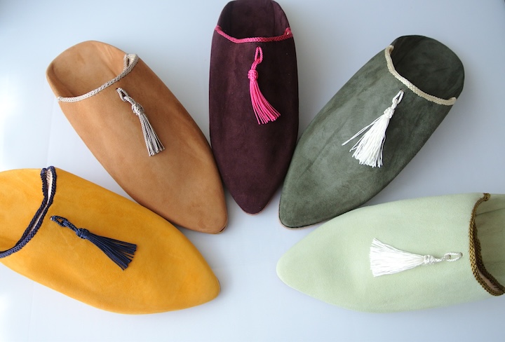 スウェード外履きバブーシュ