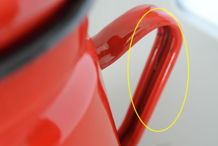 ホーローティーポットL赤