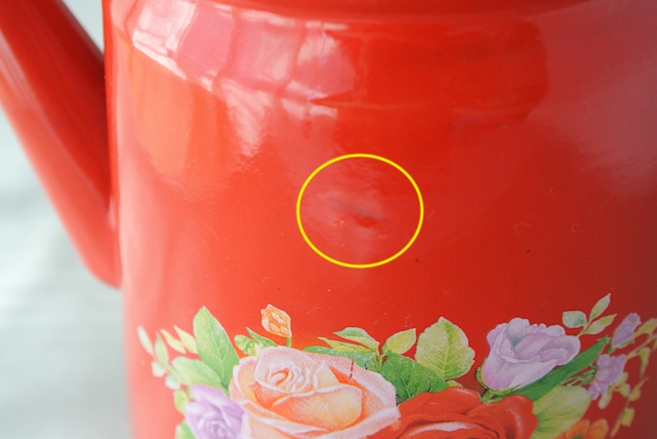 ホーローティーポットL赤