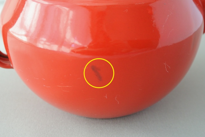 ホーローティーポットM赤