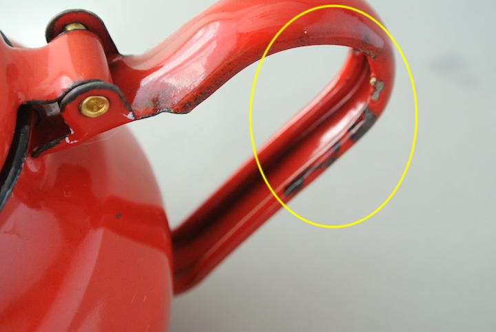 ホーローティーポットM赤