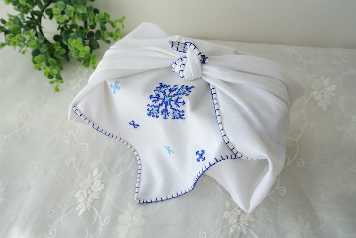”フェズ刺繍ナプキン大ブルー”/
