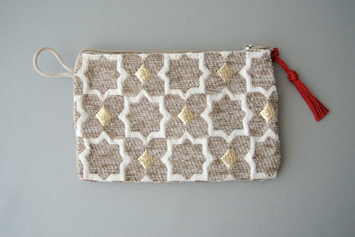 モロッコ布ポーチM