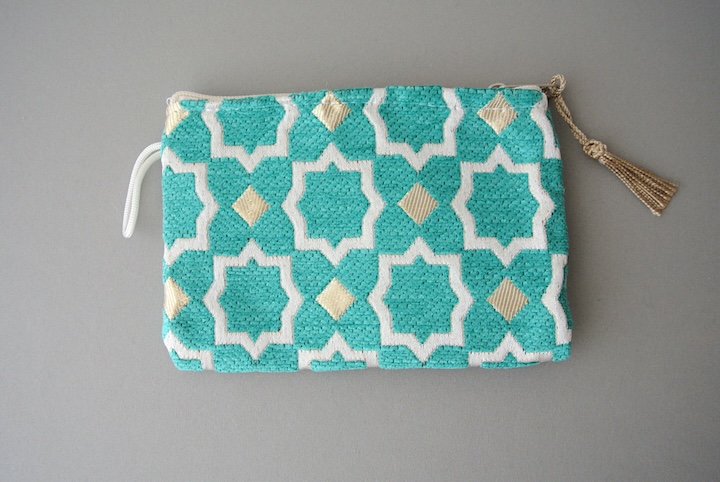 モロッコ布ポーチM