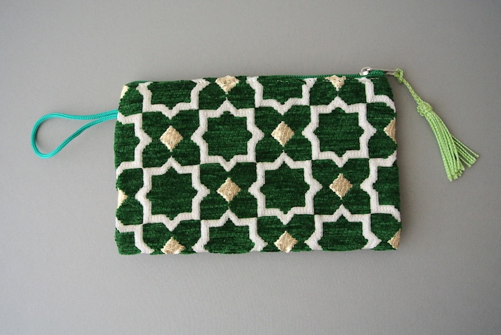 モロッコ布ポーチM