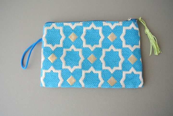 モロッコ布ポーチM