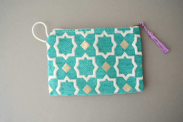 モロッコ布ポーチM