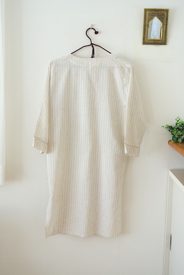 ”モロッコ刺繍モチーフのチュニックベージュ”/