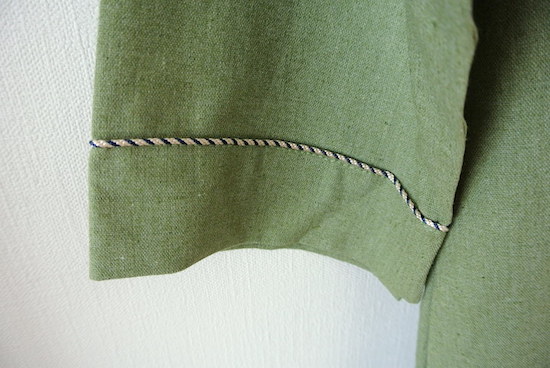 ”モロッコ刺繍モチーフのチュニックグリーン”/