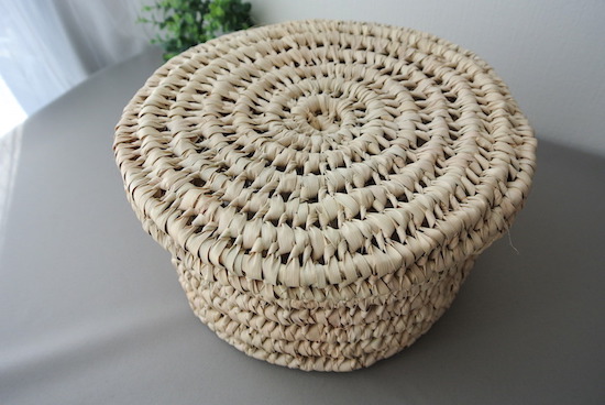 ”蓋つきかご小物入れおひつ型M”/